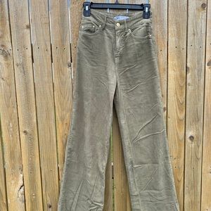 Zara Corduroy Flare Plants Sage Green